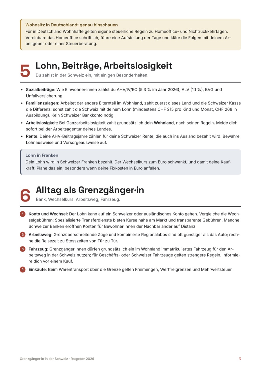 Seite 3 aus dem Ratgeber Grenzgänger·in in der Schweiz