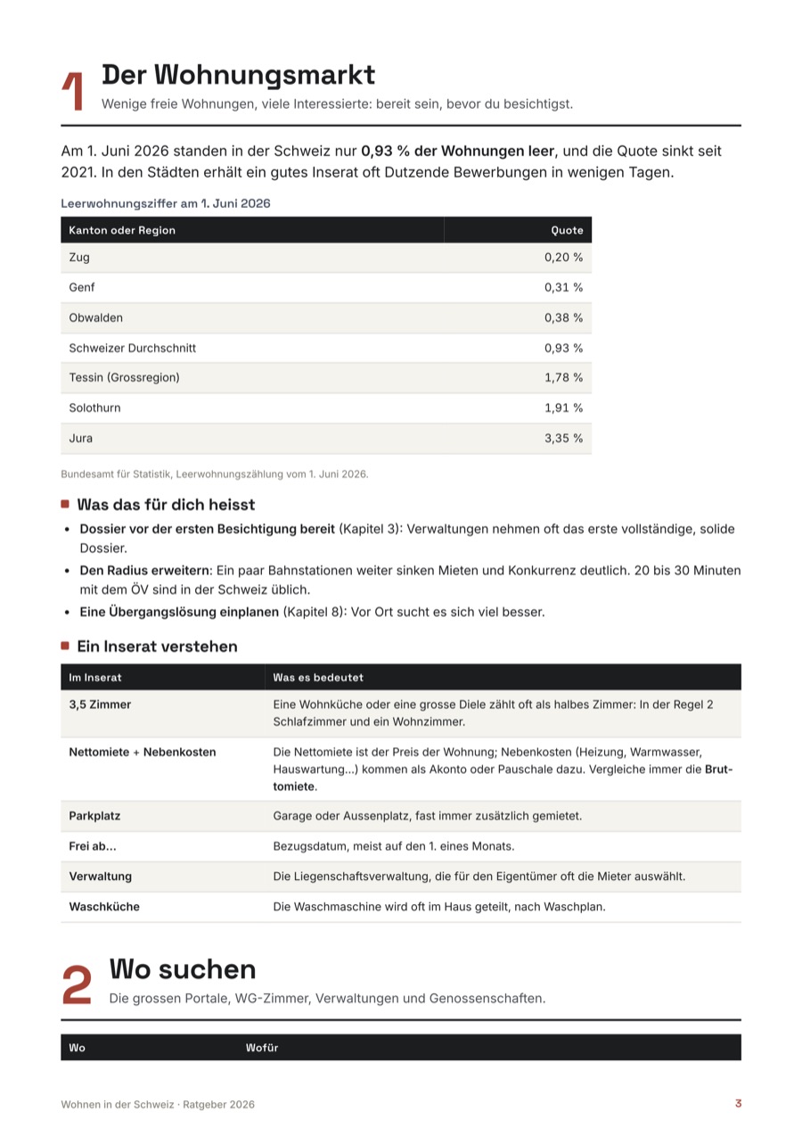 Seite 2 aus dem Ratgeber Wohnen in der Schweiz