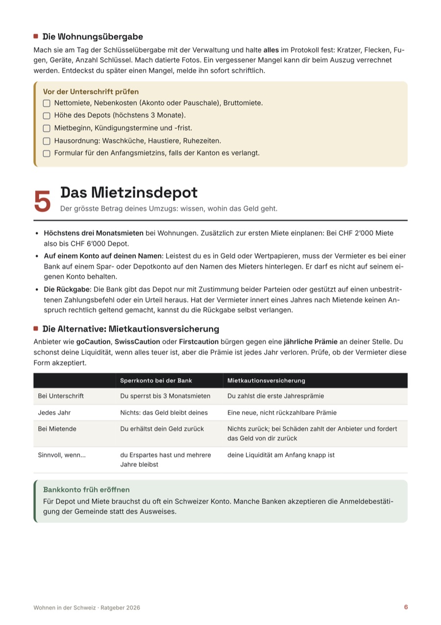 Seite 3 aus dem Ratgeber Wohnen in der Schweiz