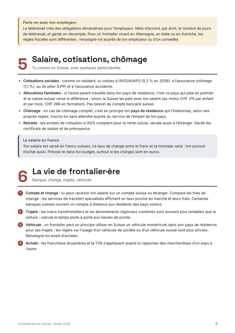 Page 3 du guide Frontalier·ère en Suisse